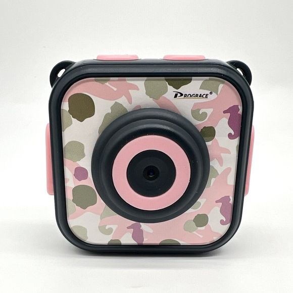 Kids Action Camera Pink Underwater w/Waterproof Hard Case & Mounting Accessories - Picture 9 of 16